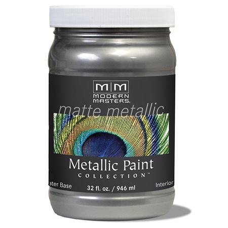 MODERN MASTERS 1 Qt Modern Masters MM209 Pewter Water-Based Decorative Metallic Paint MM209